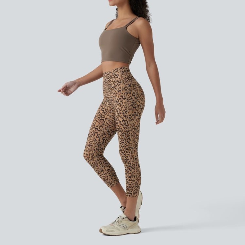 Halara High Waist Ultra Sculpt Legging Leopard Print Small 7/8 - Picture 3 of 10